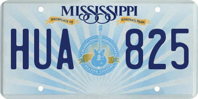 MS license plate HUA825