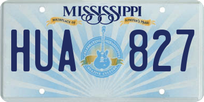 MS license plate HUA827