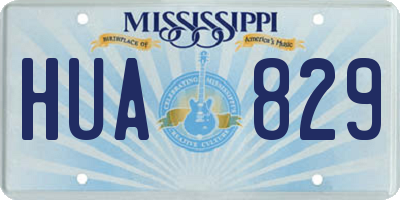 MS license plate HUA829