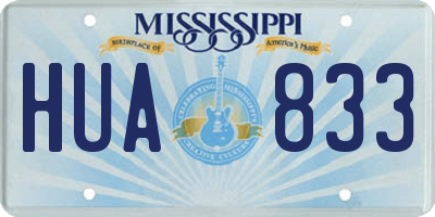 MS license plate HUA833