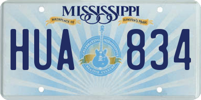 MS license plate HUA834