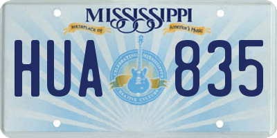 MS license plate HUA835