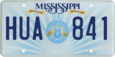 MS license plate HUA841