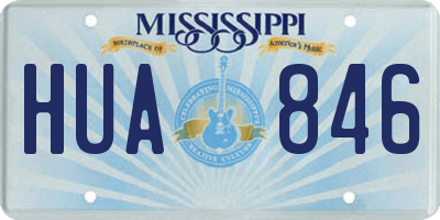 MS license plate HUA846