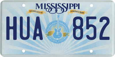 MS license plate HUA852