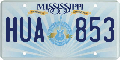 MS license plate HUA853