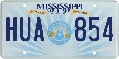 MS license plate HUA854