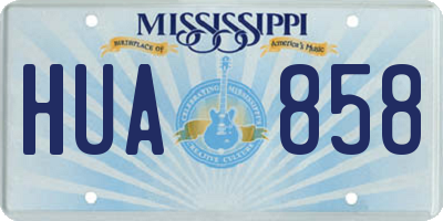 MS license plate HUA858
