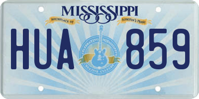 MS license plate HUA859