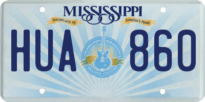 MS license plate HUA860