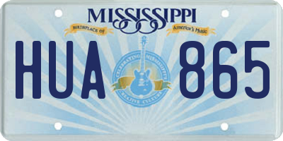 MS license plate HUA865