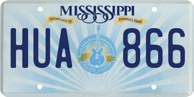 MS license plate HUA866