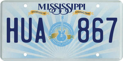 MS license plate HUA867