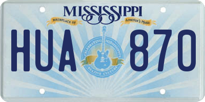 MS license plate HUA870