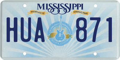 MS license plate HUA871