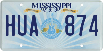 MS license plate HUA874