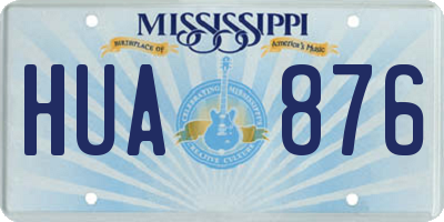 MS license plate HUA876