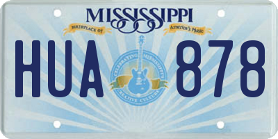 MS license plate HUA878