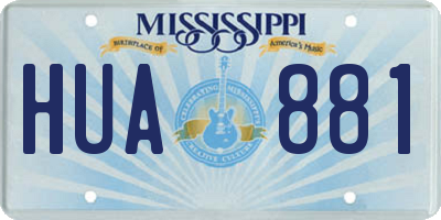 MS license plate HUA881
