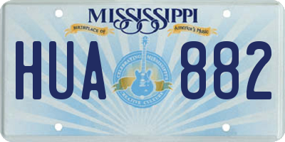 MS license plate HUA882
