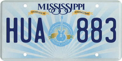 MS license plate HUA883