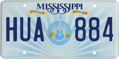 MS license plate HUA884