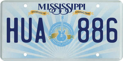 MS license plate HUA886