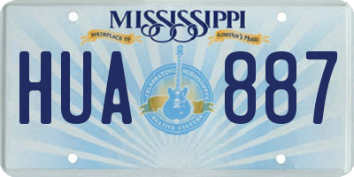 MS license plate HUA887
