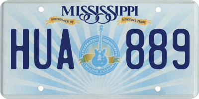 MS license plate HUA889