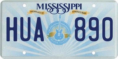 MS license plate HUA890