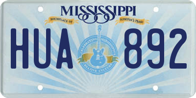 MS license plate HUA892