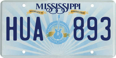 MS license plate HUA893