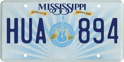 MS license plate HUA894