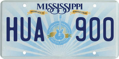 MS license plate HUA900