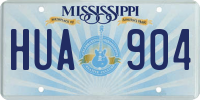 MS license plate HUA904