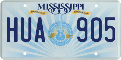 MS license plate HUA905