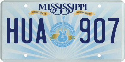 MS license plate HUA907
