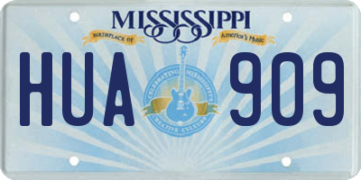 MS license plate HUA909