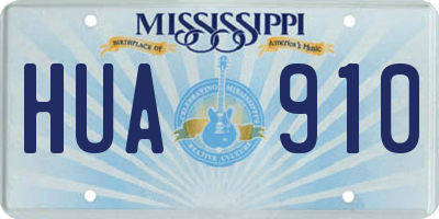 MS license plate HUA910