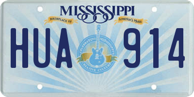 MS license plate HUA914
