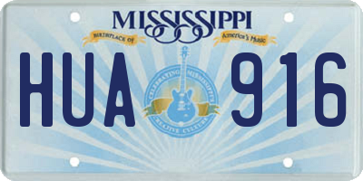 MS license plate HUA916