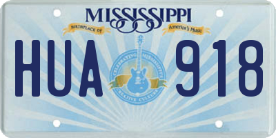 MS license plate HUA918
