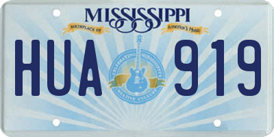 MS license plate HUA919