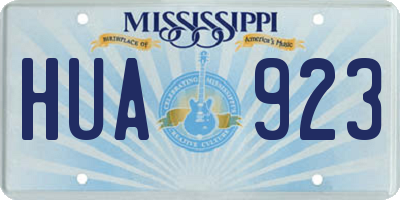 MS license plate HUA923