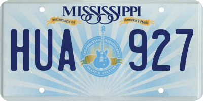MS license plate HUA927