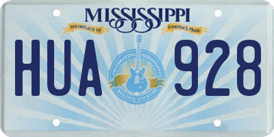 MS license plate HUA928