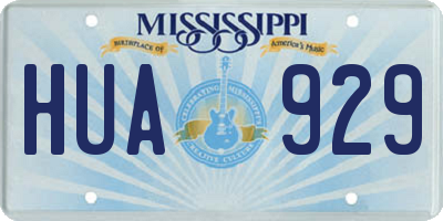 MS license plate HUA929
