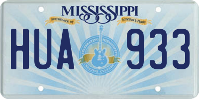 MS license plate HUA933