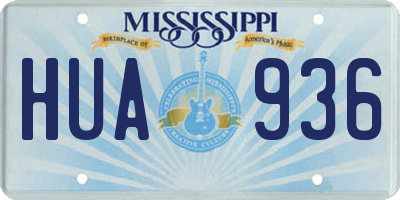 MS license plate HUA936