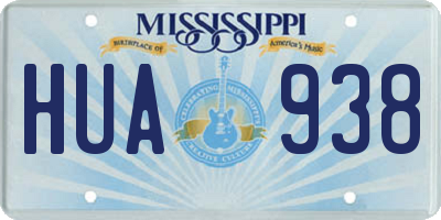 MS license plate HUA938